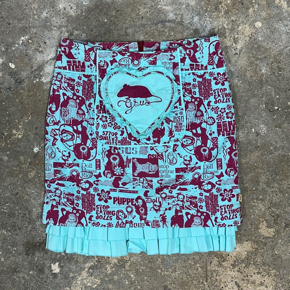 GSUS Sindustries Creepy Doll Graphic Skirt